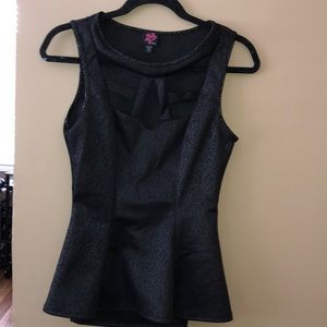 Black peplum top